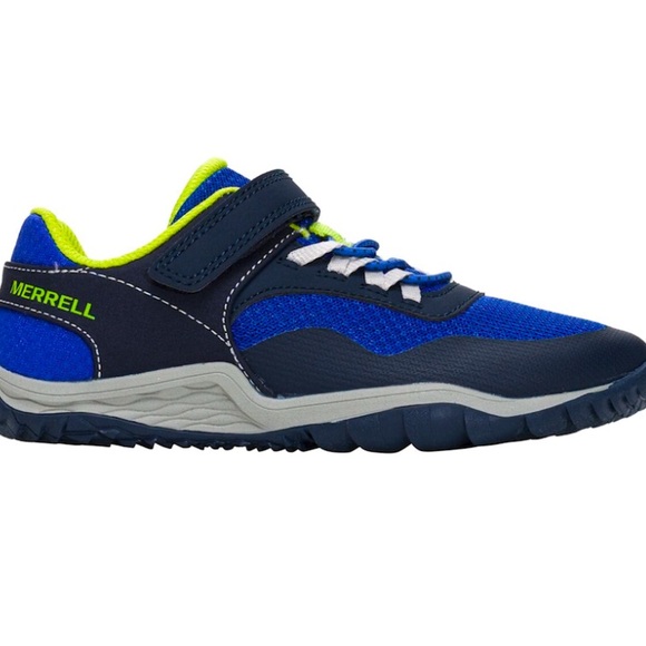 New Merrell Trail Glove 7 A/C Sneakers Kids Blue and Green Shoes - Picture 2 of 9